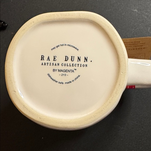 Rae Dunn White Mug with Red Candy Cane Design - Picture 3 of 3